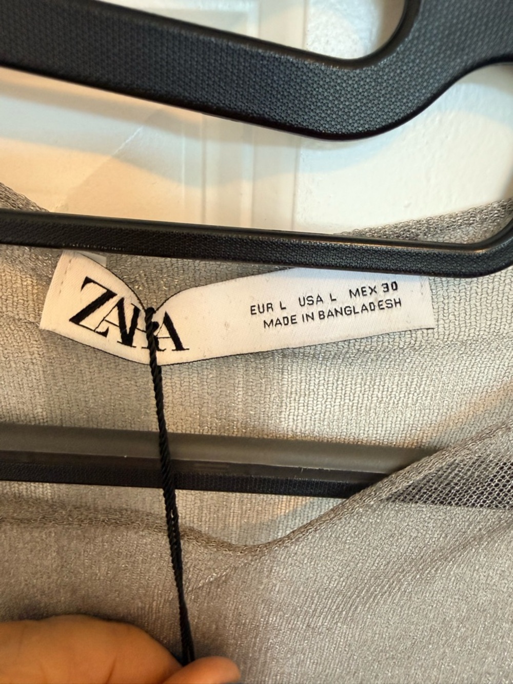 Zara Sheer Long Sleeve Maxi Dress in Taupe Gray - Picture 3 of 5